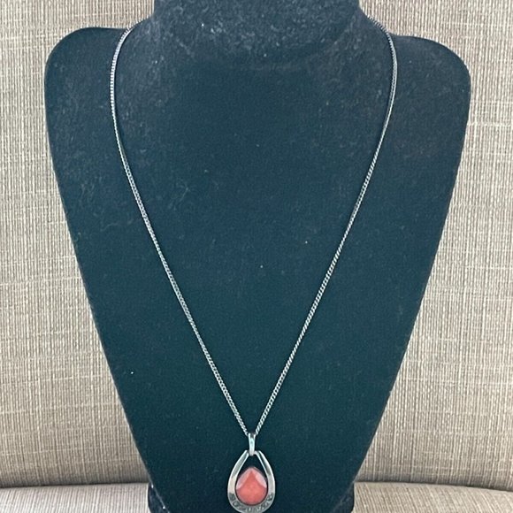 Women Necklace Fashion Jewelry Faux Stone Pendant Black Chain Necklace - Picture 10 of 11